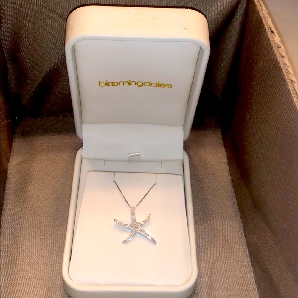 Bloomingdale's Diamond Starfish Pendant